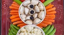 Christmas Veggie Tray Snowman