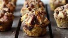 Cinnamon Brioche Chocolate Chip French Toast Muffins with Coconut Streusel