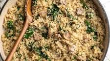 Coconut Creamy Spinach and Mushroom Quinoa
