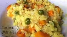 Coconut Rice With Peas And Carrots