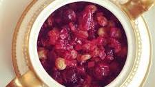 Cranberry, Apple, and Fresh Ginger Chutney