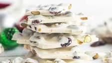 Cranberry Pistachio White Chocolate Bark