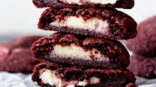 Cream Cheese Stuffed Red Velvet Cookies