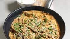 Creamy Beef Stroganoff & Rice