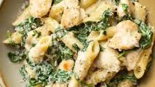 Creamy Chicken Spinach Pasta