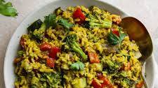 Creamy Coconut Curry Rice With Vegetables