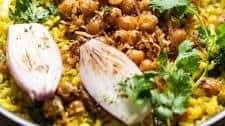 Creamy Coconut Rice with Spiced Chickpeas