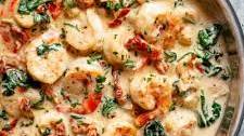 Creamy Garlic Butter Tuscan Shrimp