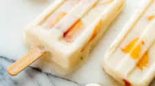 Creamy Peach & Honey Popsicles