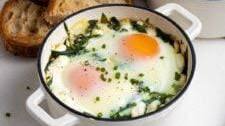 Creamy Spinach Baked Eggs