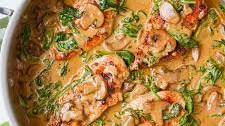 Creamy Spinach and Mushroom Chicken