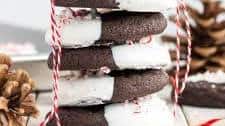 Dark Chocolate Candy Cane Cookies