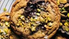 Dark Chocolate Chunk Pistachio Cookies