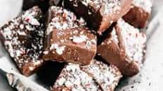 Dark Chocolate Peppermint Fudge