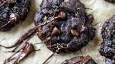 Double Chocolate Fudge Zucchini Cookies