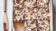 Double choc & coconut traybake