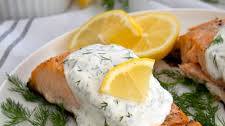 Easy Baked Salmon with Lemon Dill Sauce