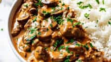 Easy Beef Stroganoff with Rice