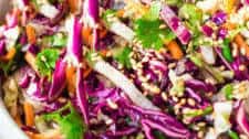 Easy Crunchy Asian Slaw (w/ BEST Asian Dressing!)