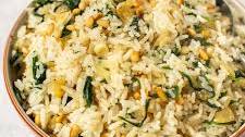 Easy Garlic Spinach Rice