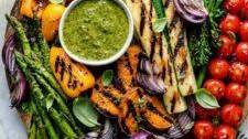 Easy Grilled Vegetable Platter with Chimichurri (Vegan)