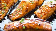 Easy One Pan Maple Glazed Salmon