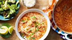 Easy Prep! Baked Shrimp Risotto with Roasted Broccoli