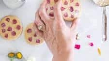 Edible Flower Shortbread Cookies