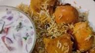 Egg Biryani and Raita