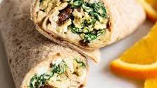 Egg, Spinach and Feta Breakfast Wrap