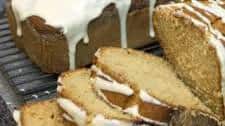 Eggnog Bread with Eggnog Cream Cheese Icing