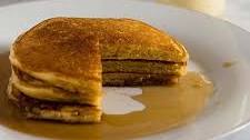 Eggnog Pancakes with Nutmeg Maple Syrup
