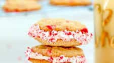 Eggnog Peppermint Sandwich Cookies