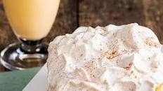 Eggnog Poke Cake with Cinnamon Whipped Cream