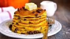 Farmers Egg Nog Christmas Day Orange-Chocolate Chip Pancakes