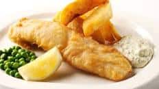 Fish and chips with tartare sauce