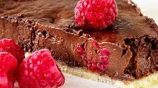 French Chocolate Tart with Raspberries