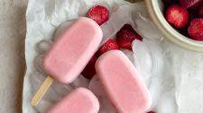 Fresh or Frozen Strawberry Greek Yogurt Popsicles