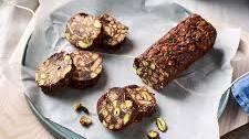 Fruity Oat Biscuit and Chocolate Salami Slice