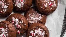 Fudgy Peppermint Brownie Cookies