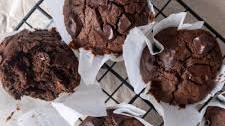 Fudgy Zucchini Chocolate Muffins