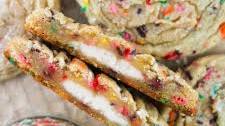 Funfetti Frosting Stuffed Cookies