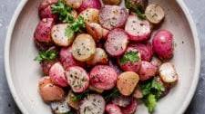 Garlic Roasted Radishes