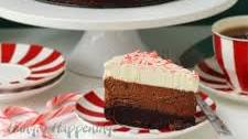 Gluten Free Triple Layer Chocolate Peppermint Mousse Cake