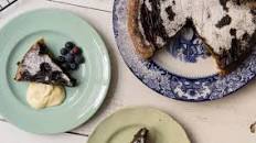 Gluten and dairy-free coconut and blueberry cake