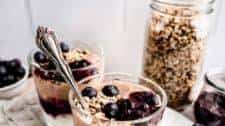 Greek Yogurt + Almond Butter Breakfast Parfait