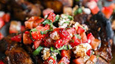 Grilled Balsamic Chicken with Strawberries & Feta