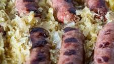 Grilled Beer Brats and Sauerkraut