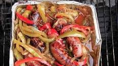 Grilled Italian Sausage With Sweet-and-Sour Peppers and Onions Recipe