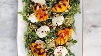 Grilled Peach Salad & Mint Pesto